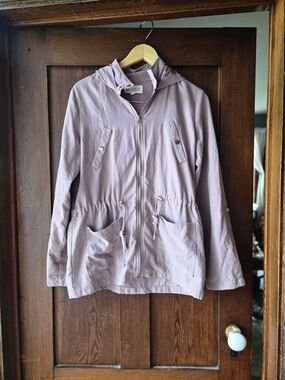 Sweet Wanderer Light Pink Hooded Utility Anorak Jacket